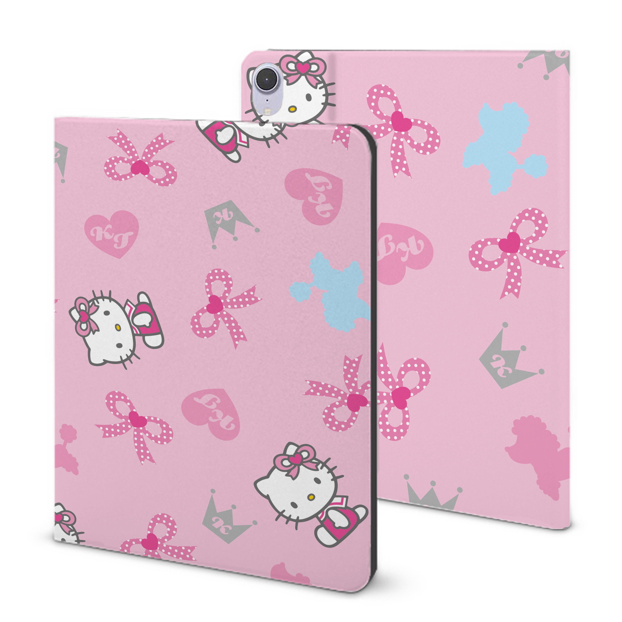 （画像用） Hello Kitty ハローキティ IPad ケース ブック型 PUレザー TPU 耐衝撃 軽量 薄型 ペン収納なし 全面保護 IPad 各モデル対応